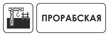 И02  прорабская (пластик, 300х100 мм) - Охрана труда на строительных площадках - Указатели - магазин "Охрана труда и Техника безопасности"